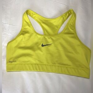 Nike Dri-FIT Yellow workout bra large